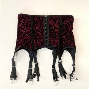 Vintage half waist corset garter belt